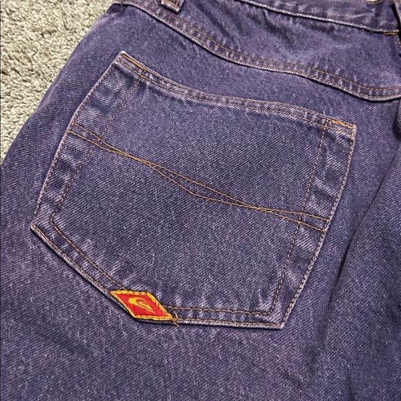 Vintage 90s QuikSilver Purple Jean Shorts - Picture 3 of 5